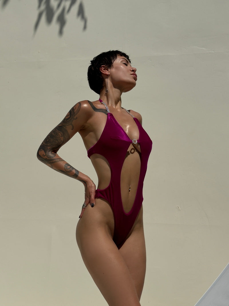 Velour raspberry shine