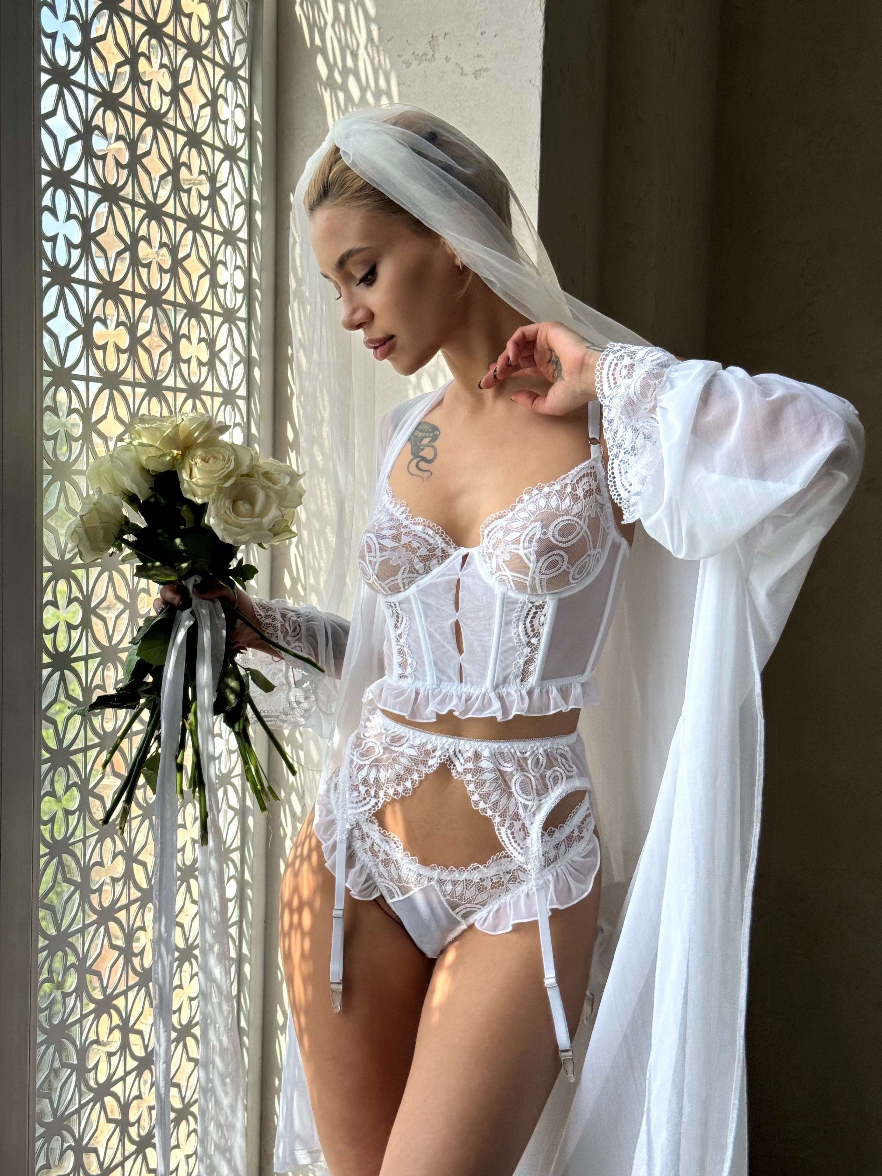 Халат white Shine